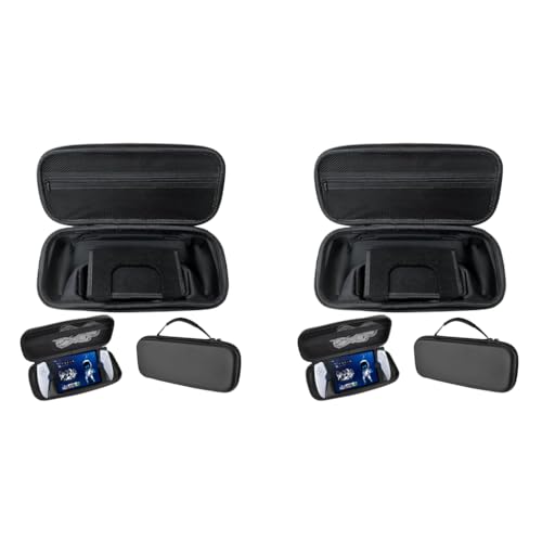 ZORBES® Polyurethane Carrying Case for PlayStation Portal Handheld Gaming Console Portable Hard Shell Storage Bag Travel Accessories Black 2 PCS ZORBES® Polyurethane Carrying Case for PlayStation Portal Handheld Gaming Console Portable Hard Shell Storage Bag Travel Accessories Black 2 PCS